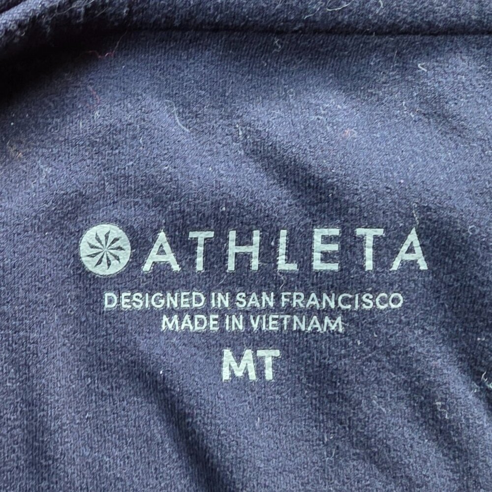 Athleta Navy Nylon/Spandex Leggings Size MT - Picture 7 of 15